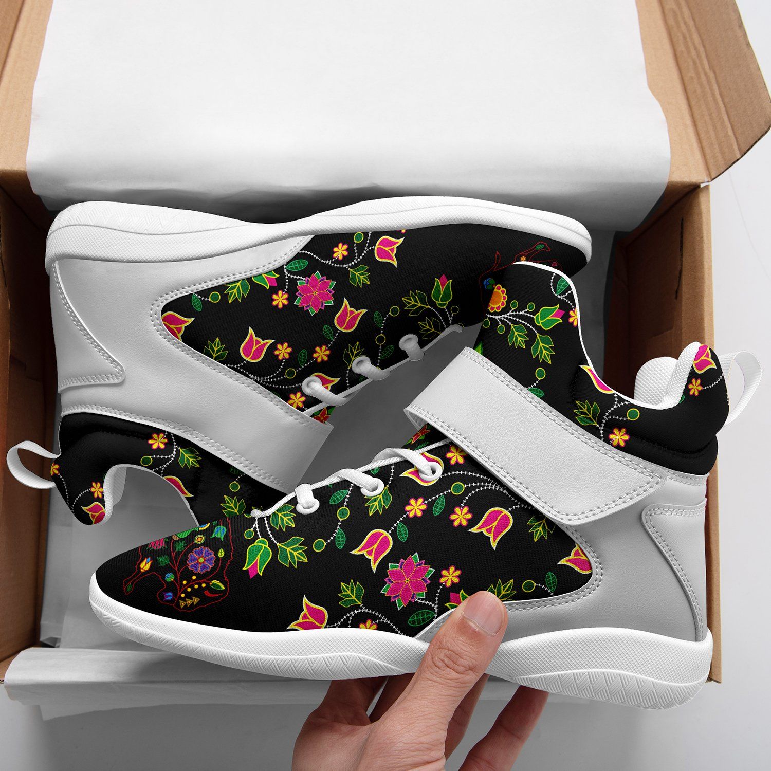 Floral Buffalo Ipottaa Basketball / Sport High Top Shoes 49 Dzine