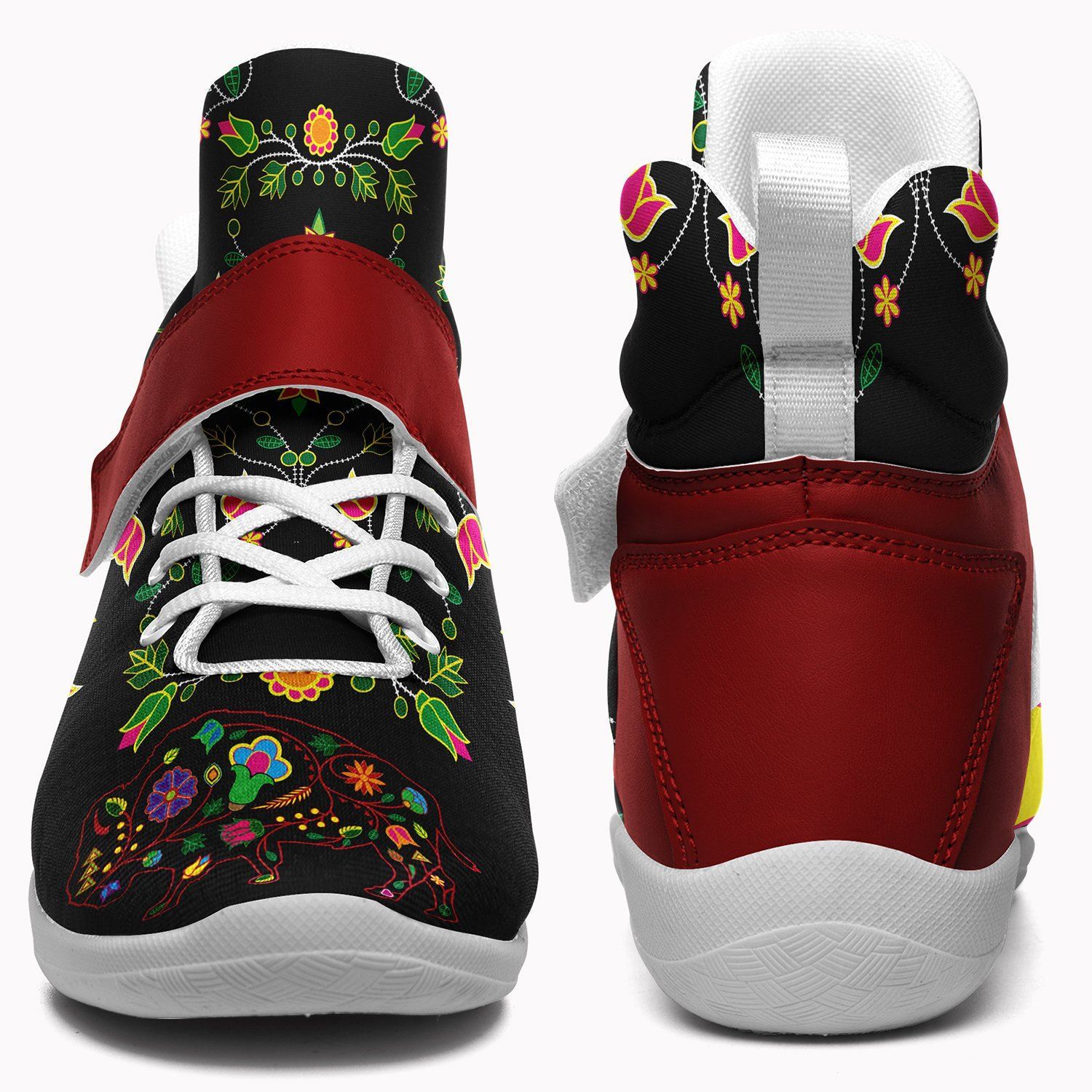 Floral Buffalo Ipottaa Basketball / Sport High Top Shoes - White Sole 49 Dzine