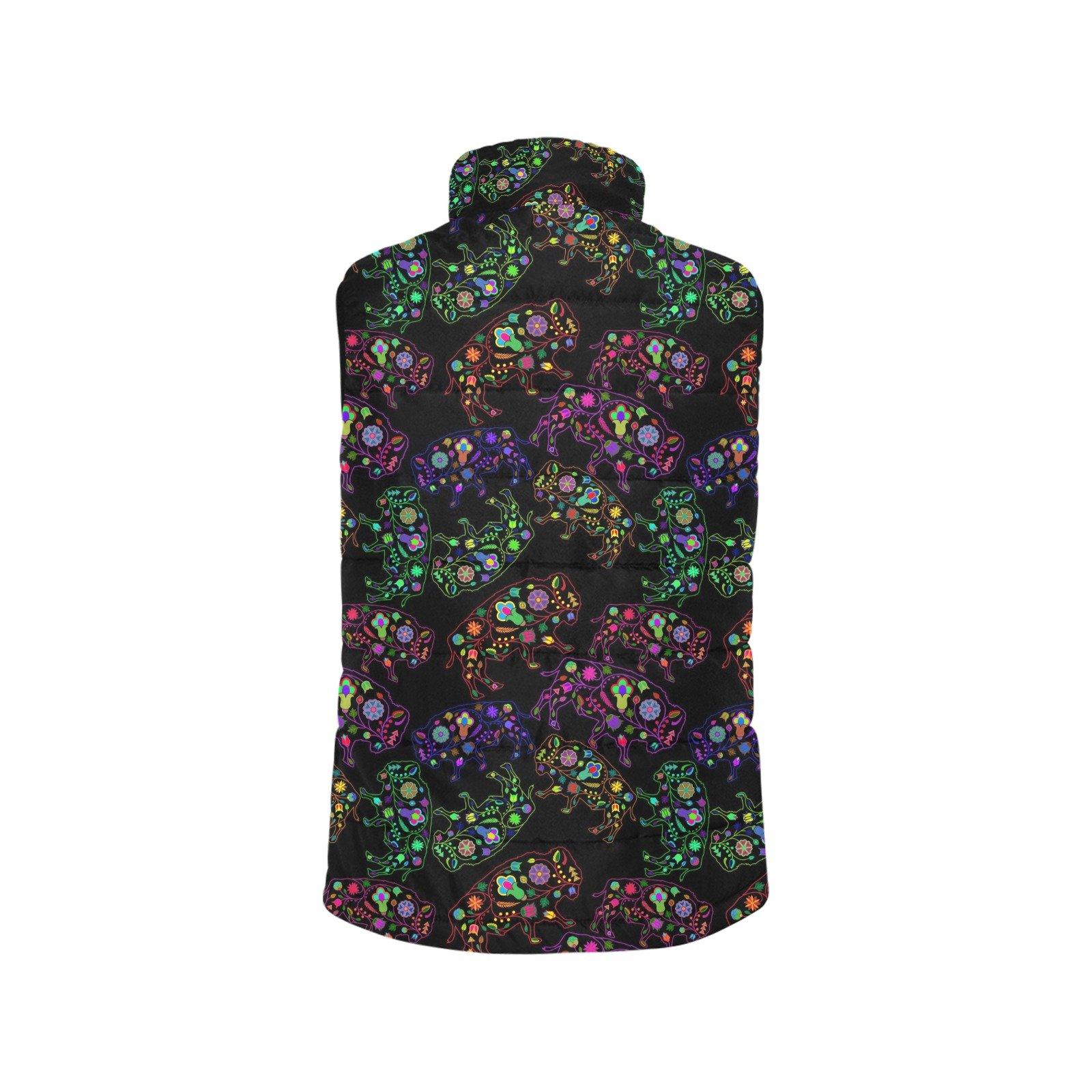 Floral Buffalo Men's Padded Vest Jacket (Model H44) Men's Padded Vest Jacket (H44) e-joyer
