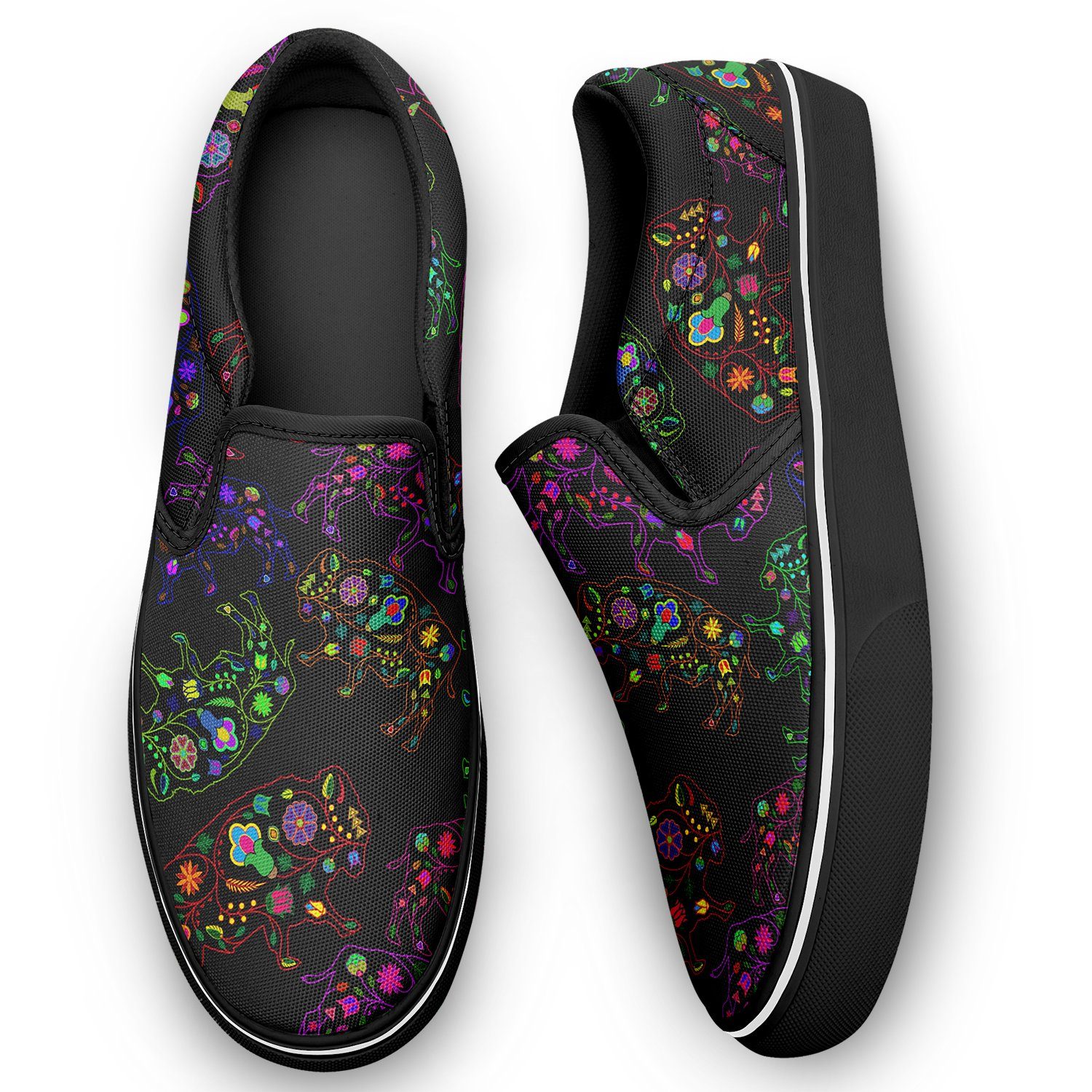 Floral Buffalo Otoyimm Canvas Slip On Shoes otoyimm Herman
