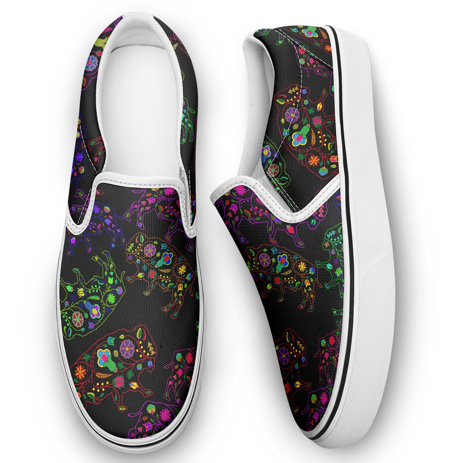Floral Buffalo Otoyimm Canvas Slip On Shoes otoyimm Herman