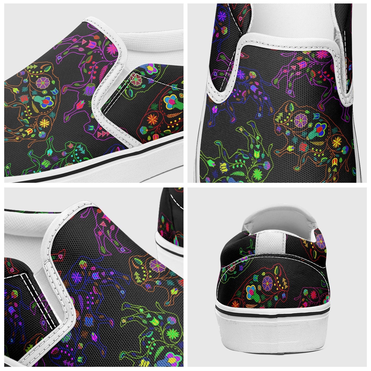 Floral Buffalo Otoyimm Canvas Slip On Shoes otoyimm Herman
