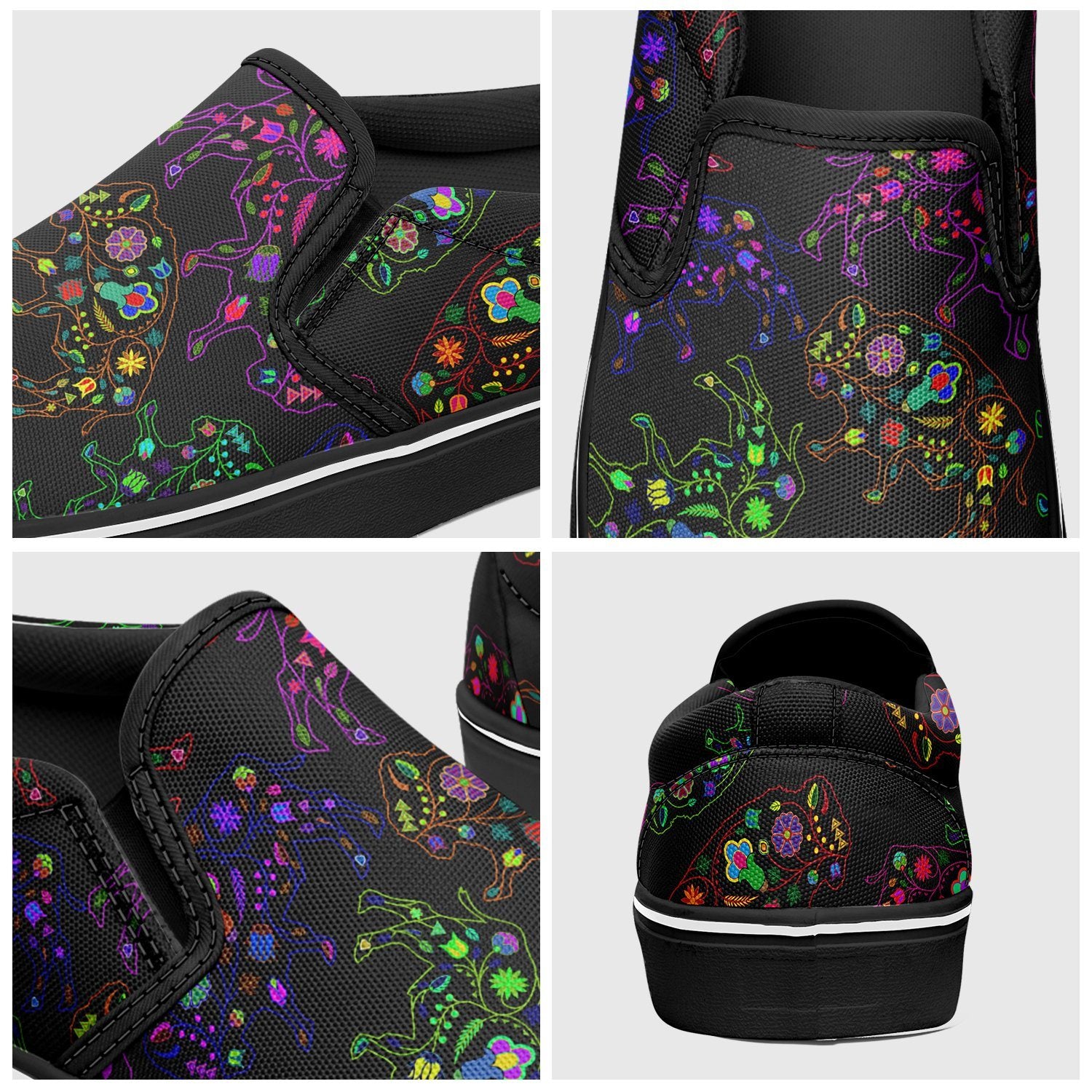 Floral Buffalo Otoyimm Canvas Slip On Shoes otoyimm Herman