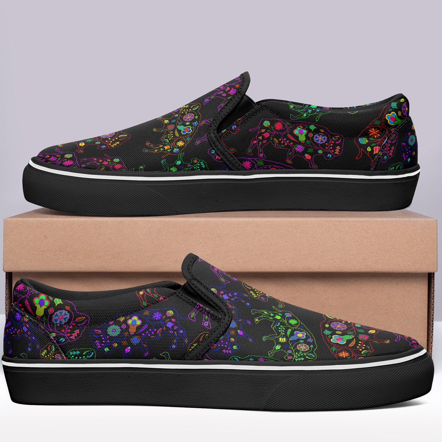 Floral Buffalo Otoyimm Canvas Slip On Shoes otoyimm Herman