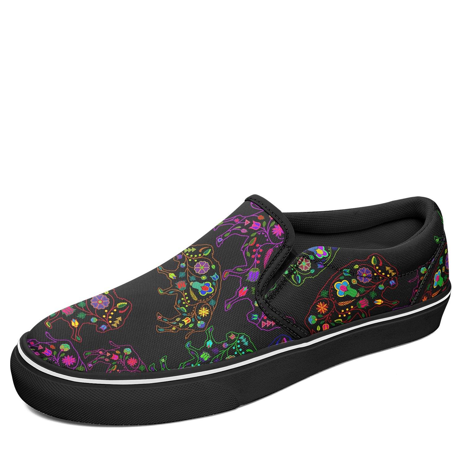 Floral Buffalo Otoyimm Canvas Slip On Shoes otoyimm Herman US Youth 1 / EUR 32 Black Sole