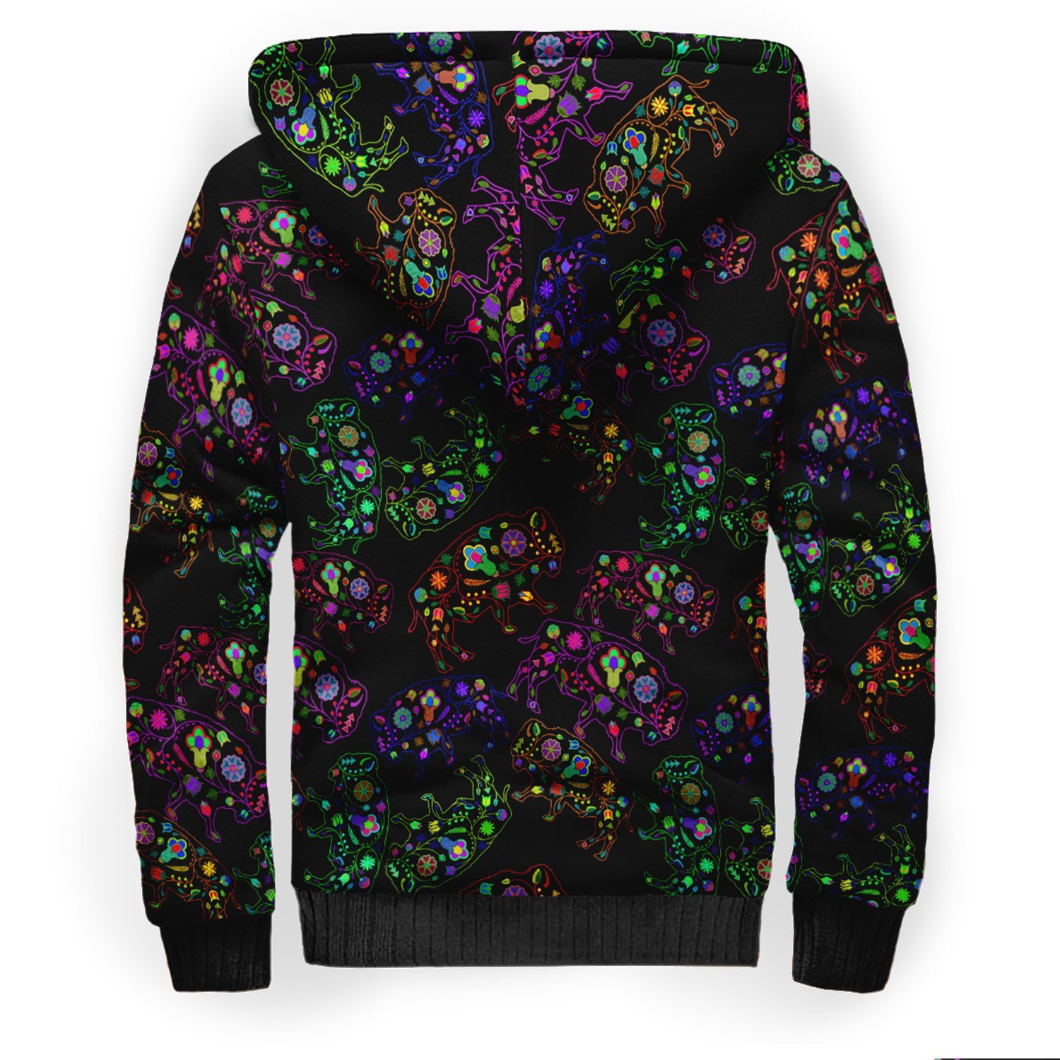 Floral Buffalo Sherpa Hoodie hoodie Herman
