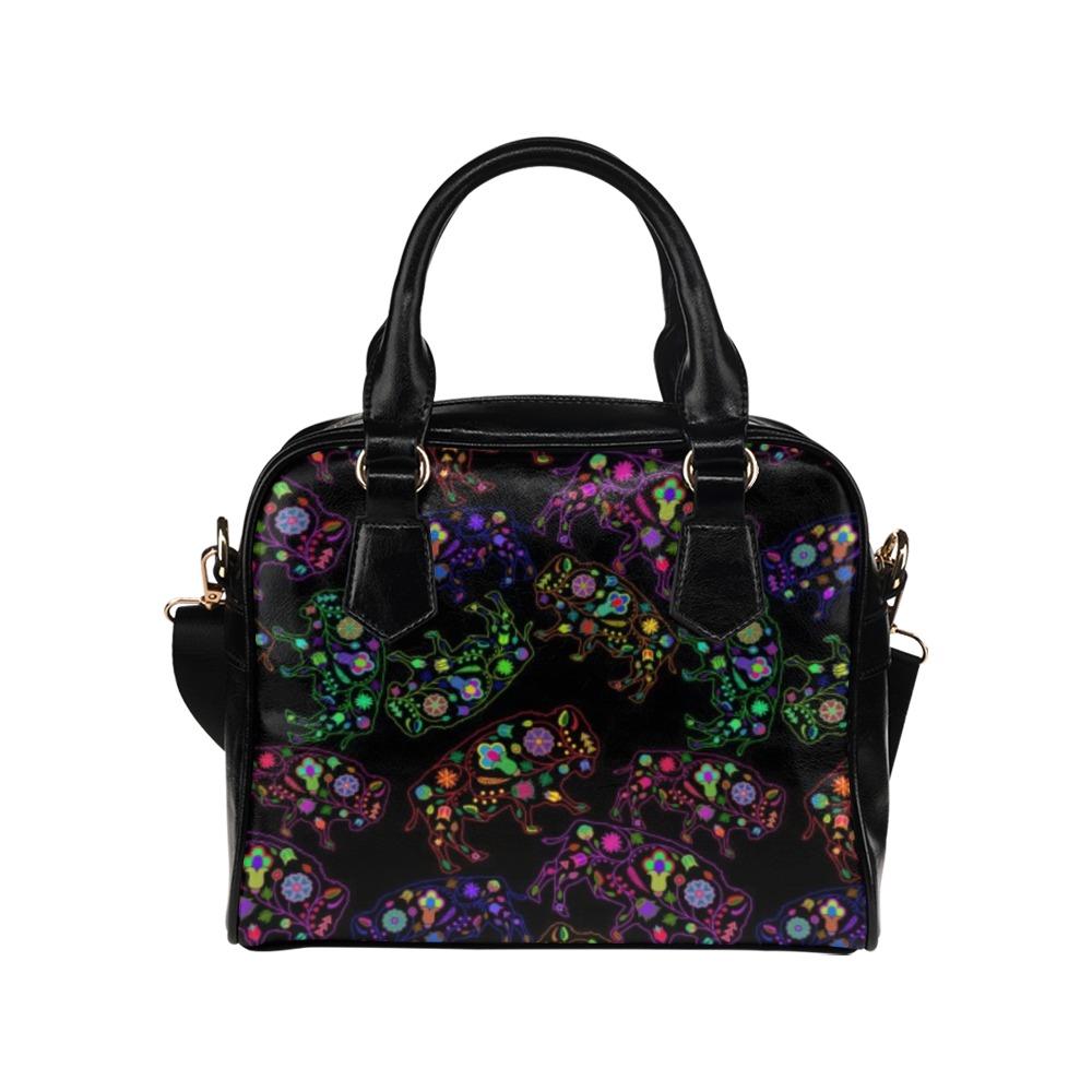 Floral Buffalo Shoulder Handbag (Model 1634) Shoulder Handbags (1634) e-joyer