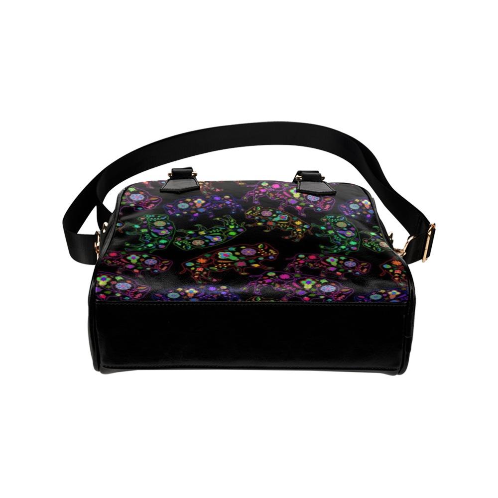 Floral Buffalo Shoulder Handbag (Model 1634) Shoulder Handbags (1634) e-joyer