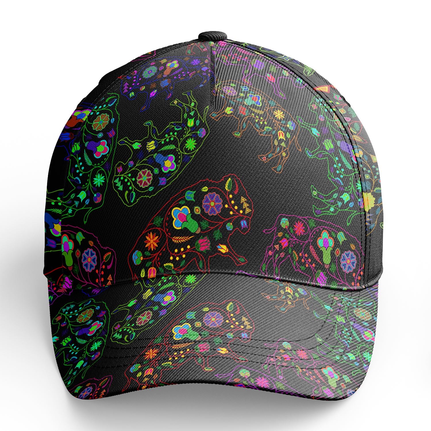 Floral Buffalo Snapback Hat hat Herman