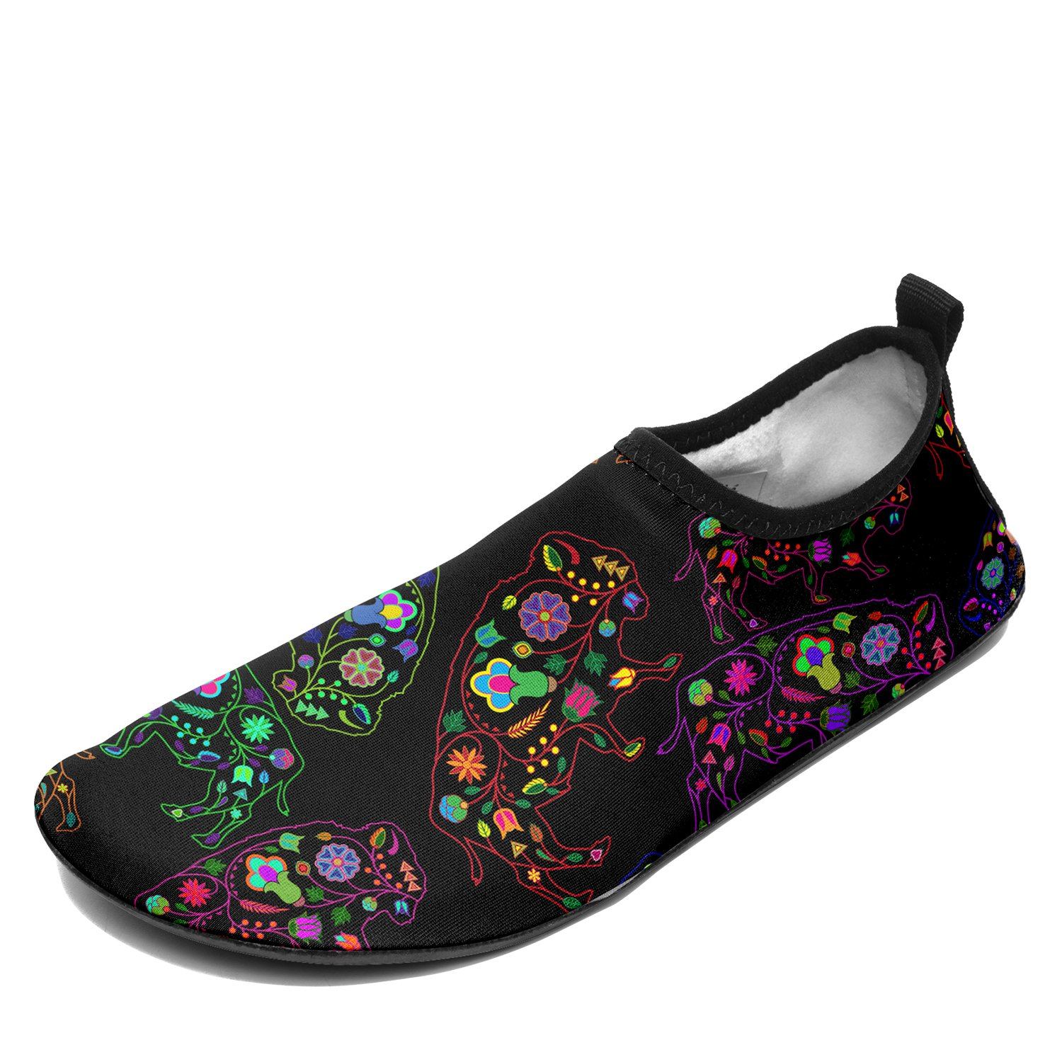Floral Buffalo Sockamoccs Kid's Slip On Shoes Herman