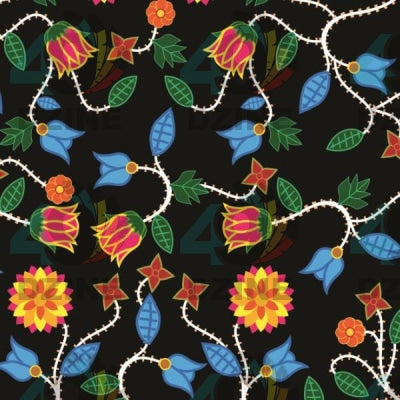 Floral Damask 02 Satin Fabric 49DzineStore