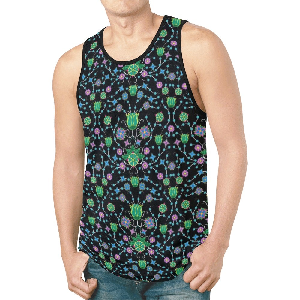 Floral Damask Garden New All Over Print Tank Top for Men (Model T46) tank top e-joyer