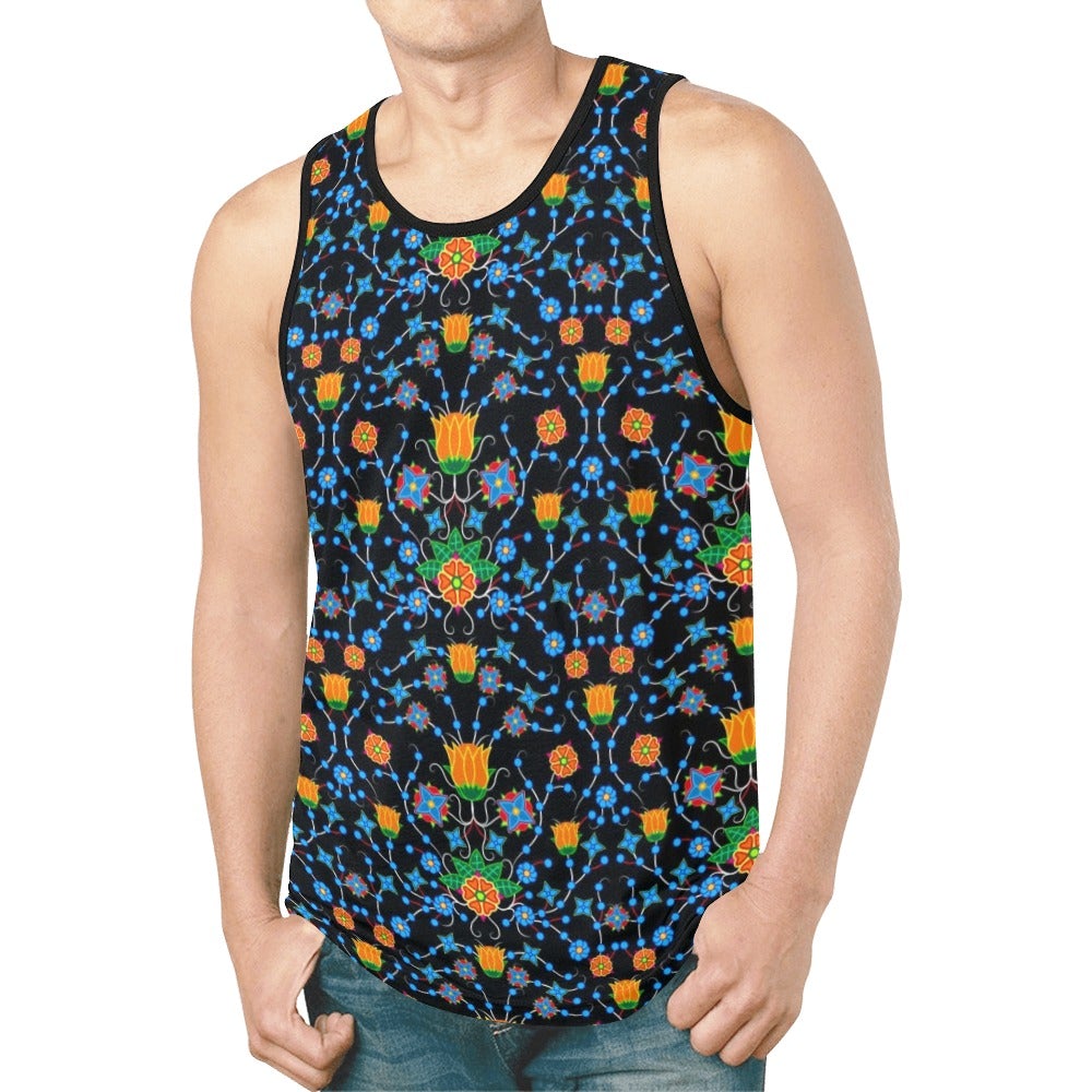 Floral Damask New All Over Print Tank Top for Men (Model T46) tank top e-joyer