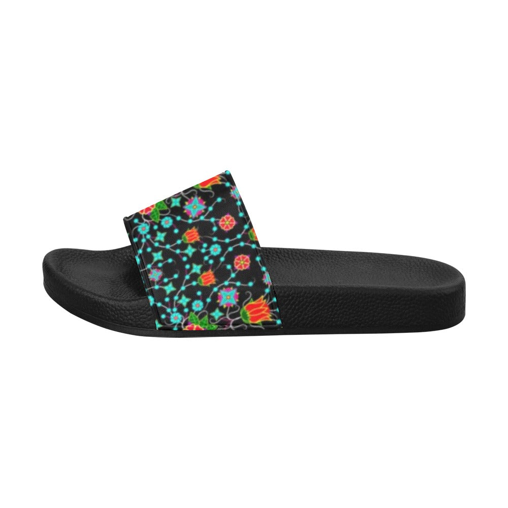 Floral Damask Upgrade Women's Slide Sandals (Model 057) sandals e-joyer