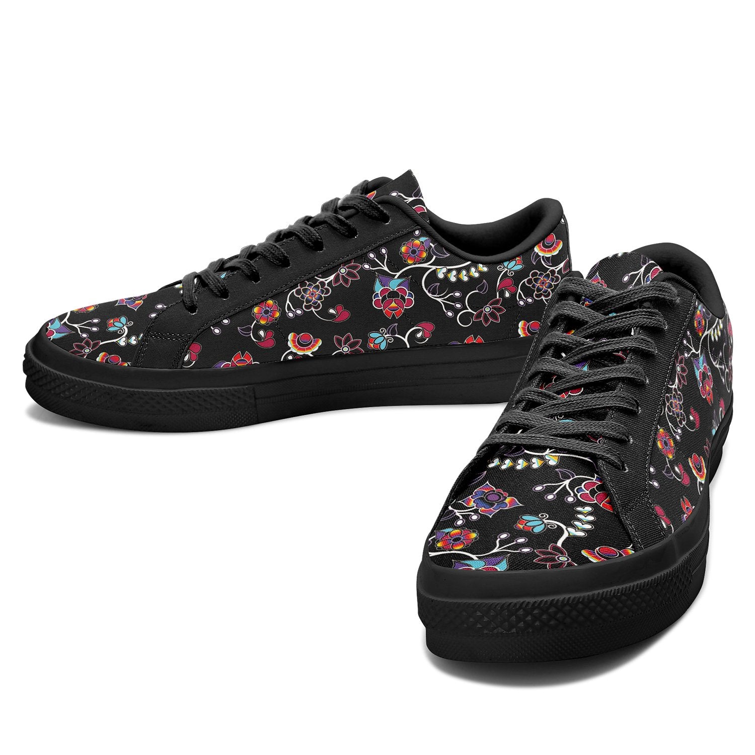 Floral Danseur Aapisi Low Top Canvas Shoes Black Sole aapisi Herman