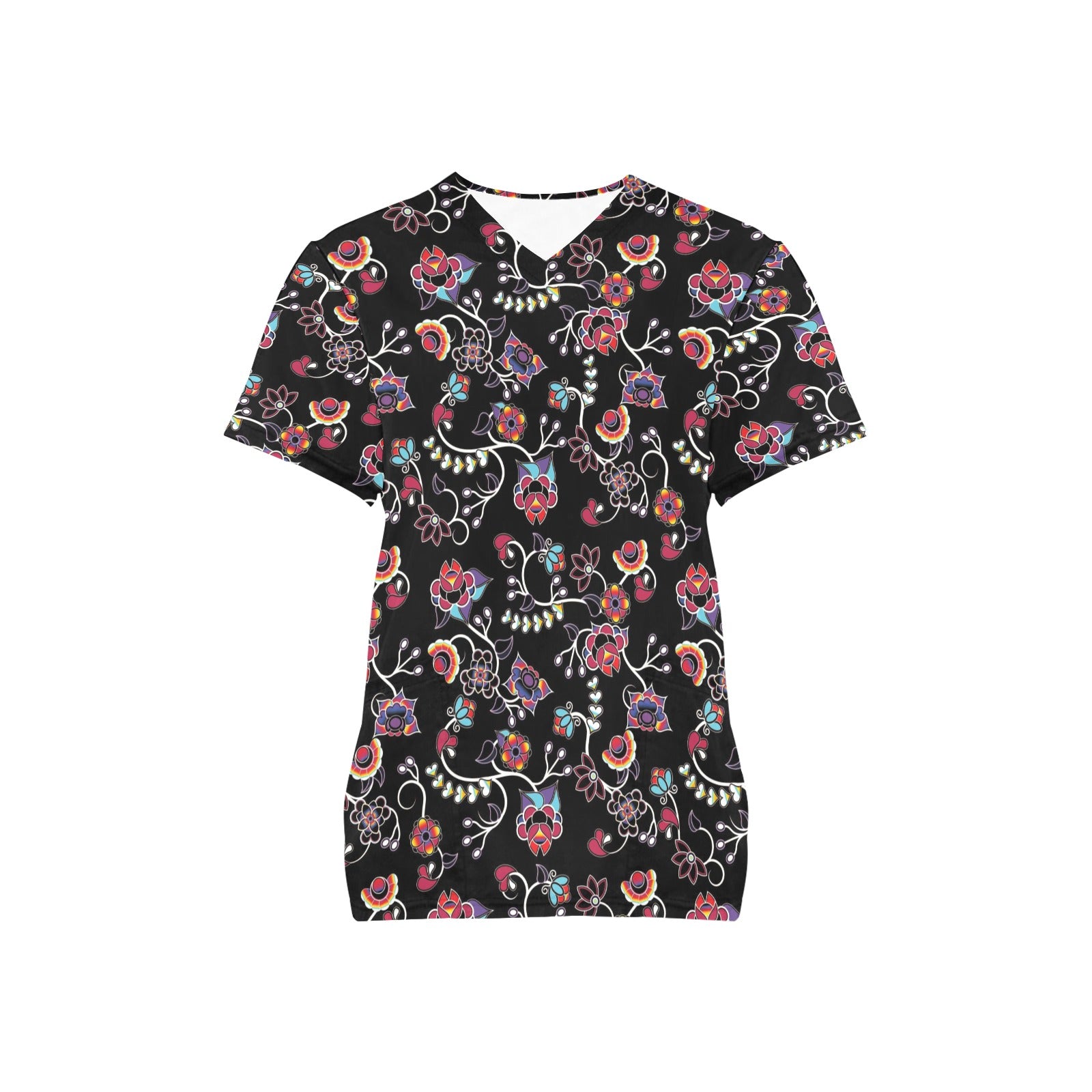 Floral Danseur All Over Print Scrub Top Scrub Top e-joyer