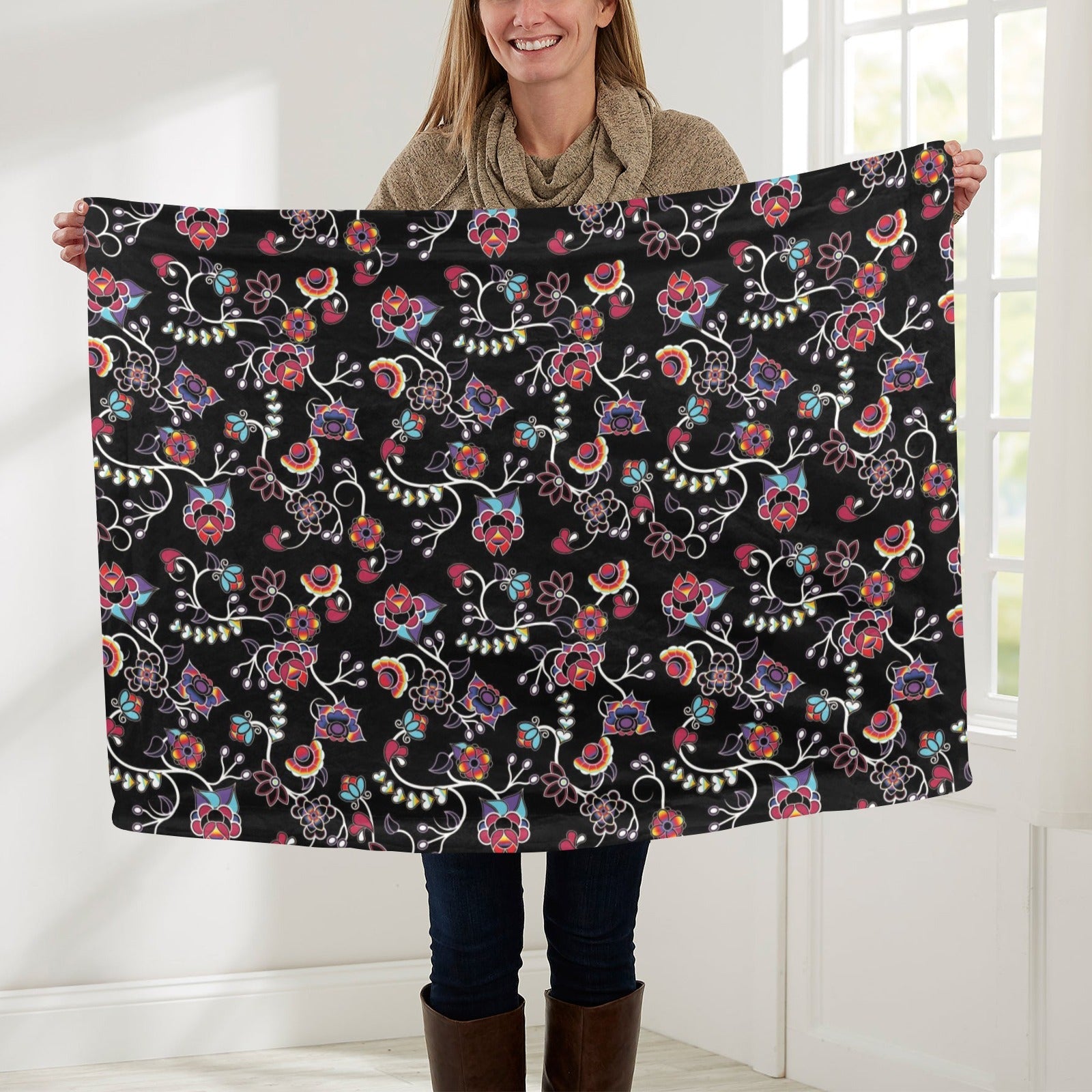 Floral Danseur Baby Blanket 30"x40" Baby Blanket 30"x40" e-joyer