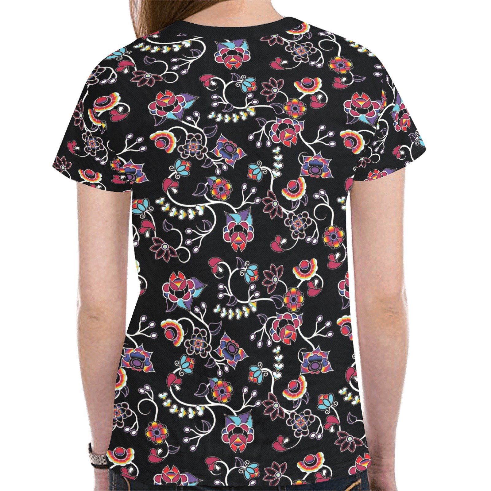 Floral Danseur New All Over Print T-shirt for Women (Model T45) tshirt e-joyer