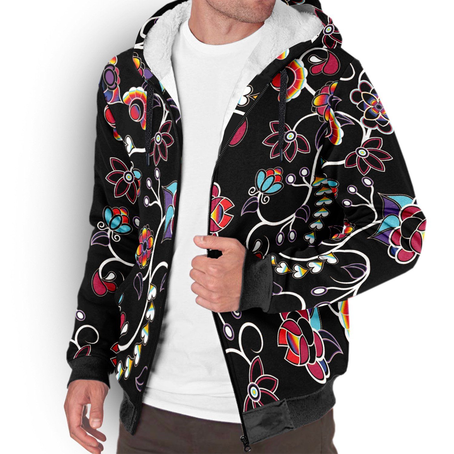 Floral Danseur Sherpa Hoodie hoodie Herman