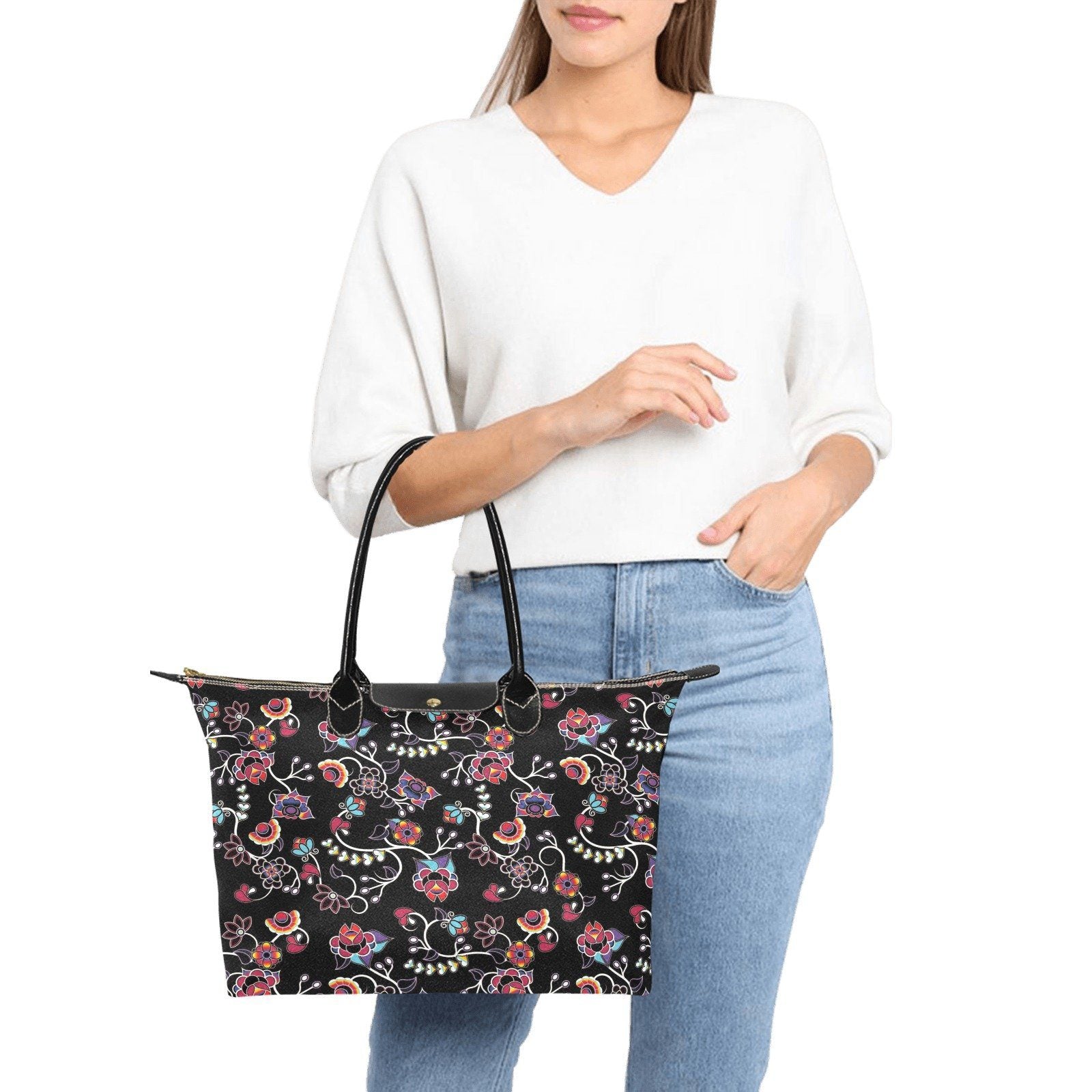 Floral Danseur Single-Shoulder Lady Handbag (Model 1714) bag e-joyer