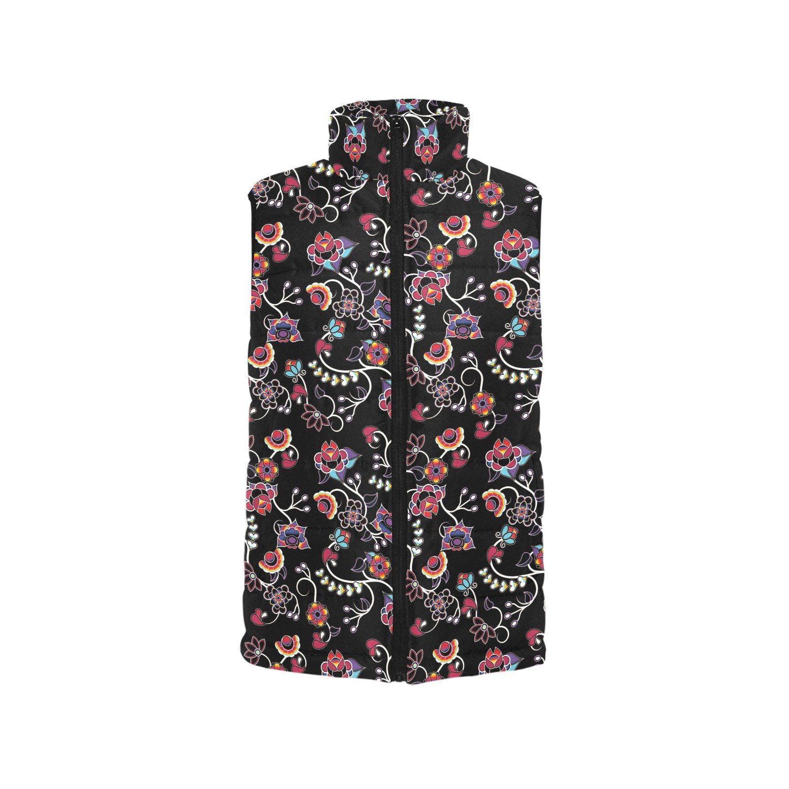Floral Danseur Women's Padded Vest Jacket (Model H44) Women's Padded Vest Jacket (H44) e-joyer