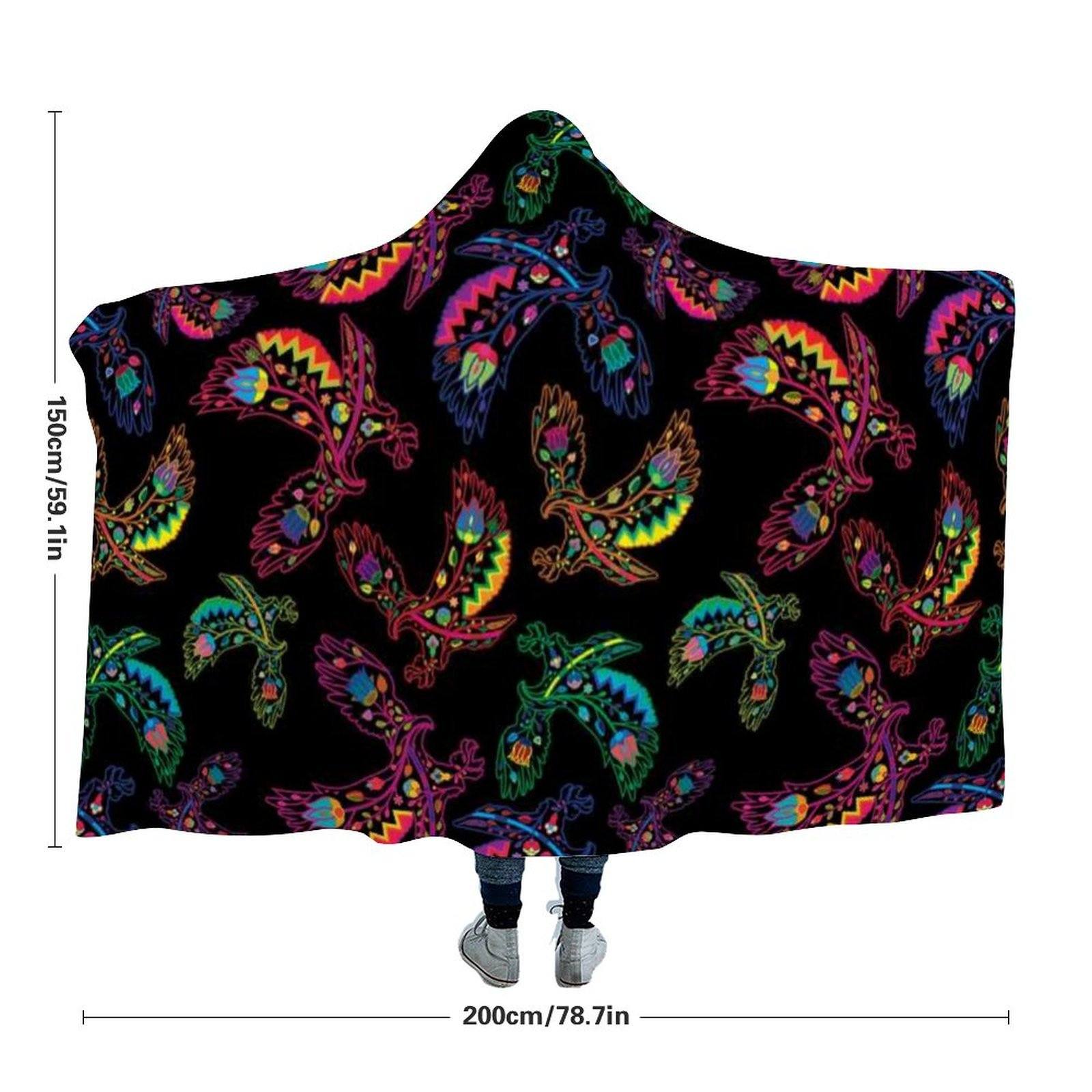 Floral Eagle Hooded Blanket 49 Dzine
