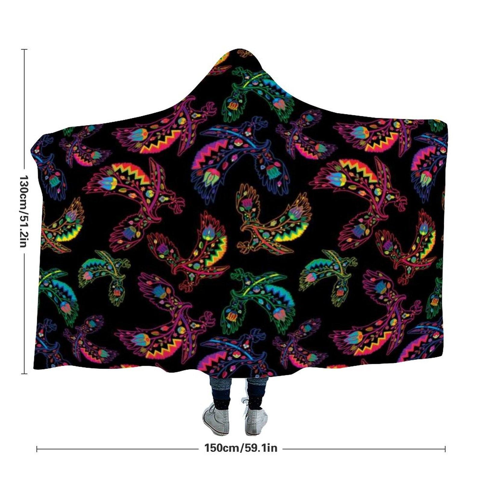 Floral Eagle Hooded Blanket 49 Dzine