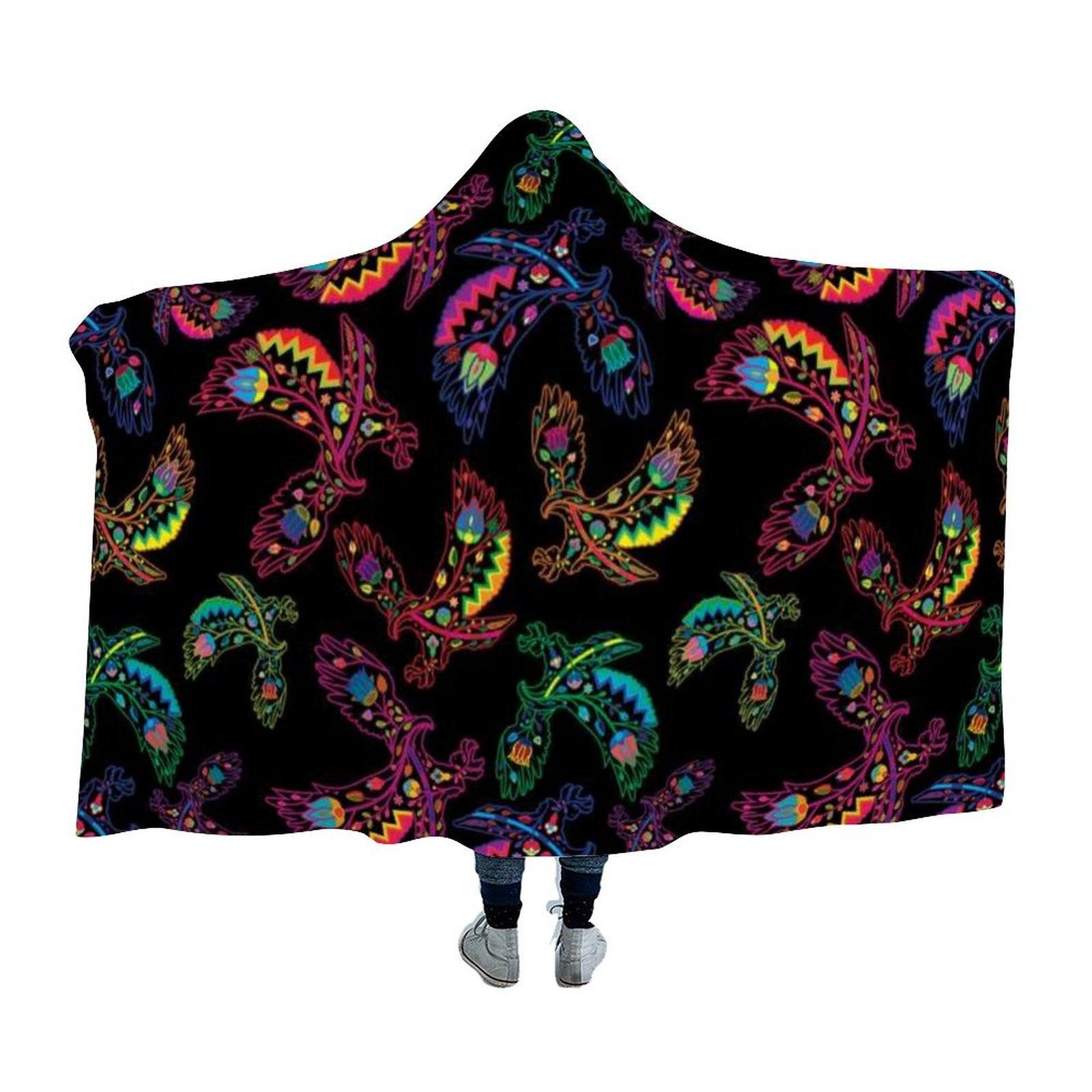 Floral Eagle Hooded Blanket 49 Dzine