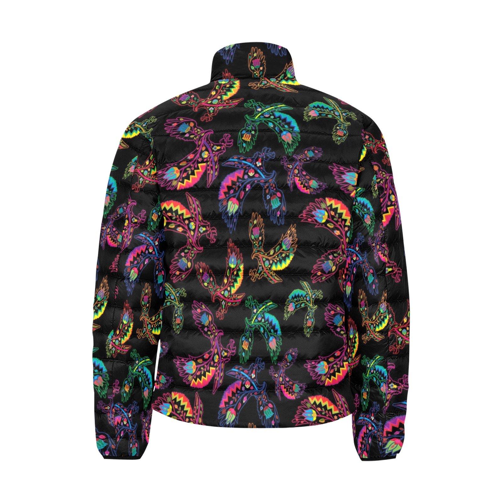 Floral Eagle Men's Stand Collar Padded Jacket (Model H41) Men's Stand Collar Padded Jacket (H41) e-joyer