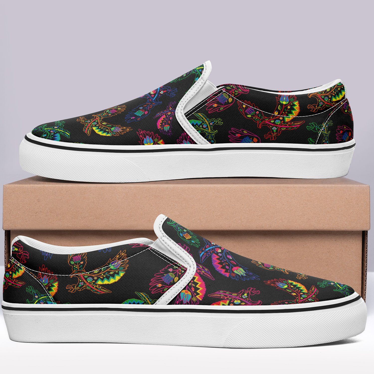 Floral Eagle Otoyimm Canvas Slip On Shoes otoyimm Herman