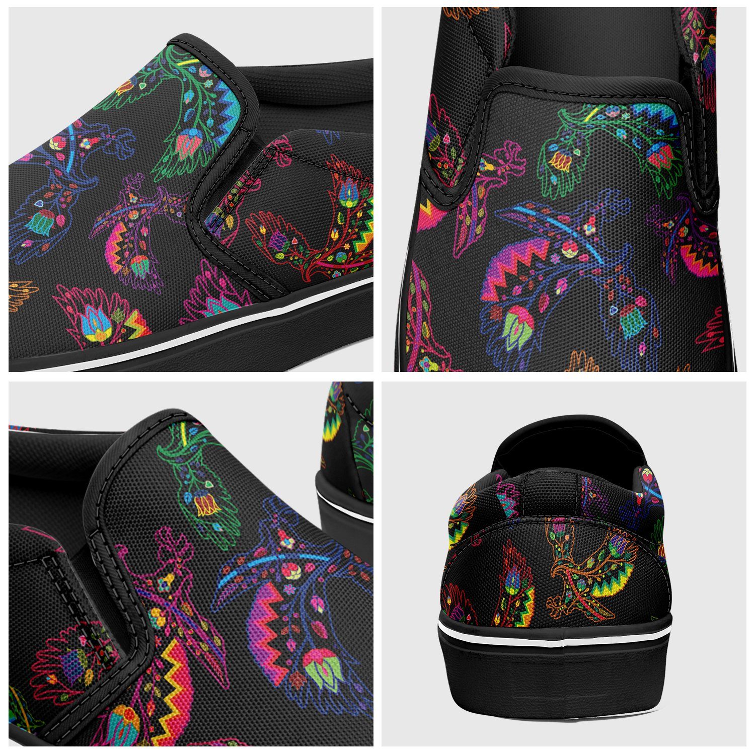 Floral Eagle Otoyimm Canvas Slip On Shoes otoyimm Herman