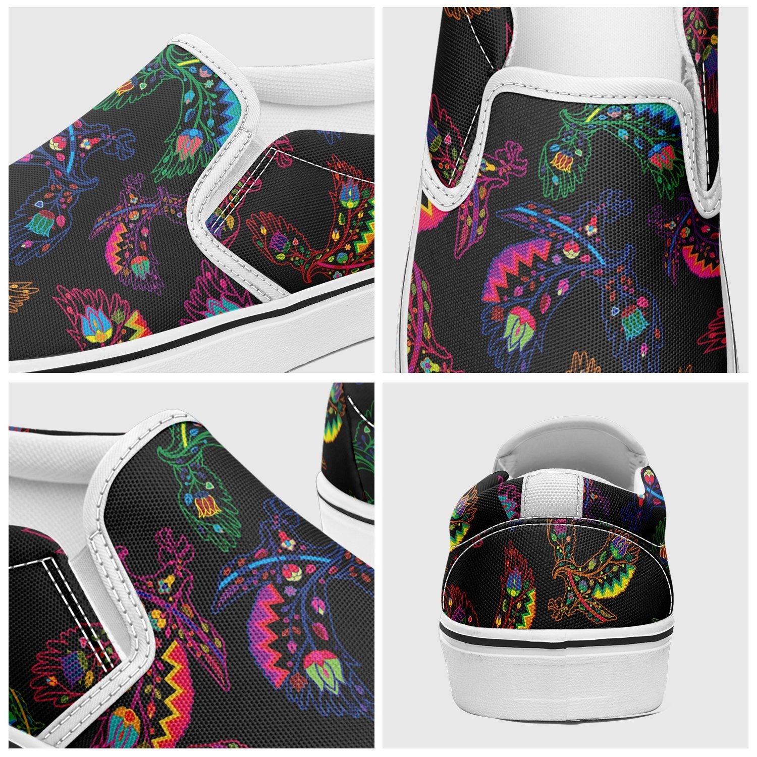 Floral Eagle Otoyimm Canvas Slip On Shoes otoyimm Herman