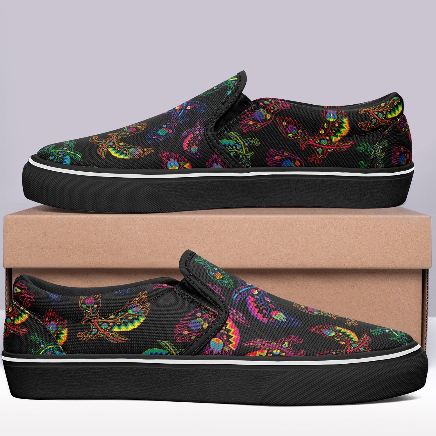 Floral Eagle Otoyimm Canvas Slip On Shoes otoyimm Herman