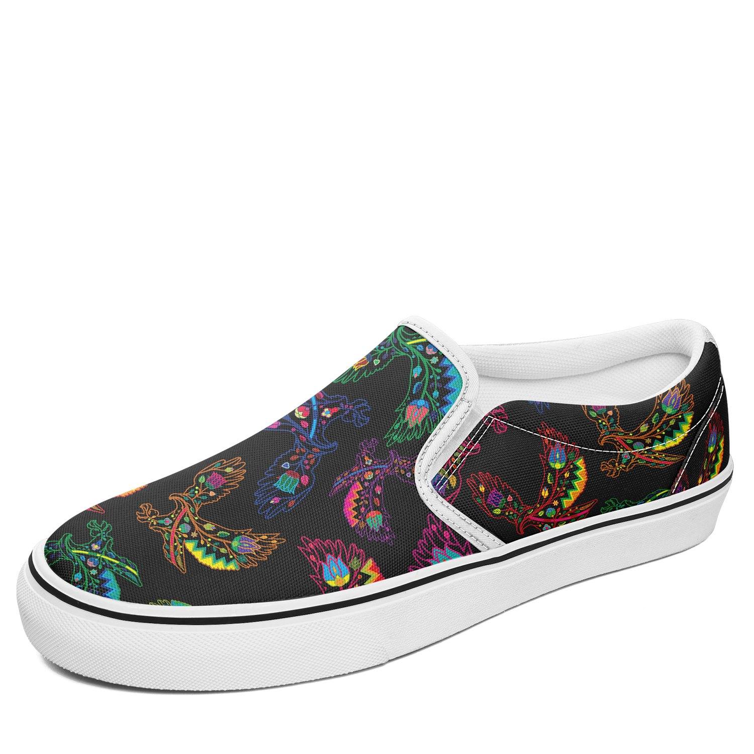 Floral Eagle Otoyimm Canvas Slip On Shoes otoyimm Herman US Youth 1 / EUR 32 White Sole
