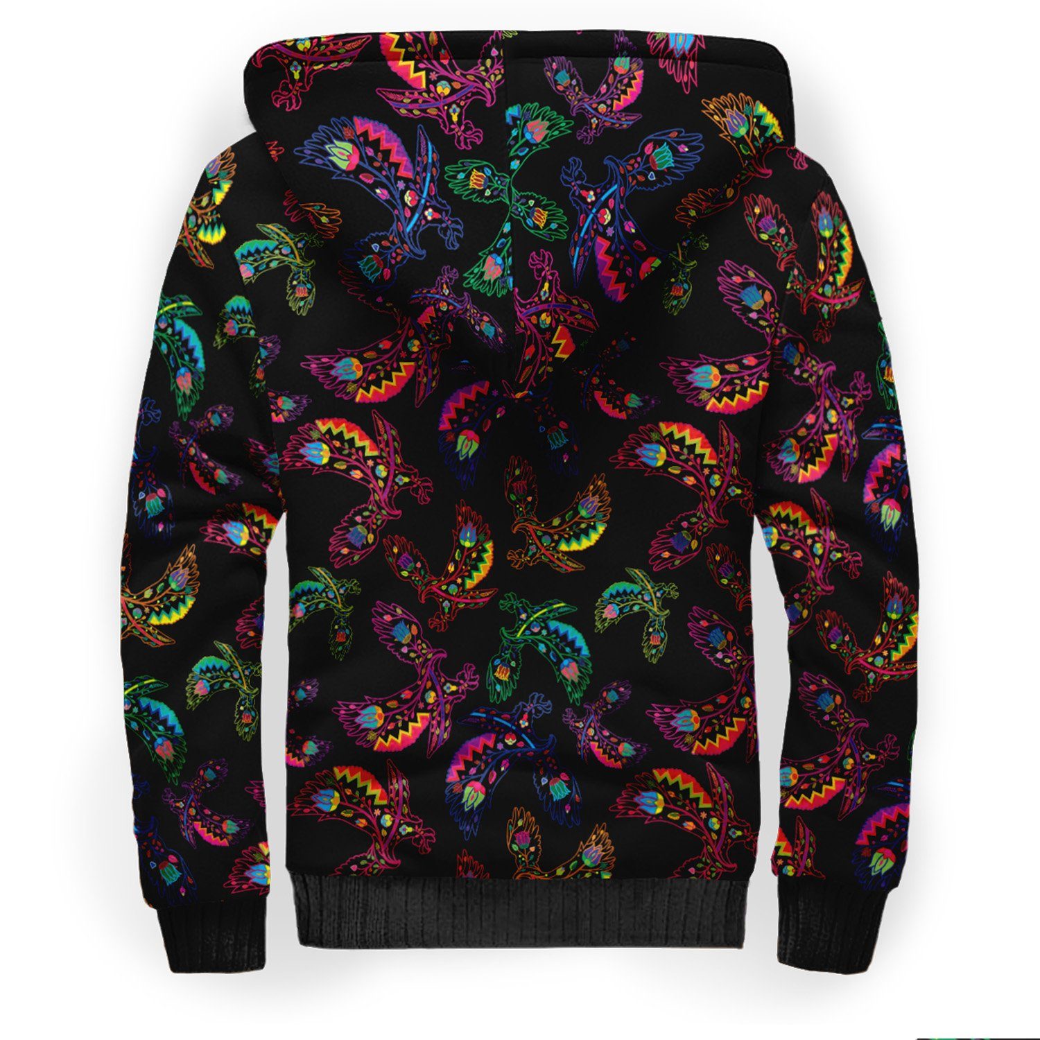 Floral Eagle Sherpa Hoodie hoodie Herman