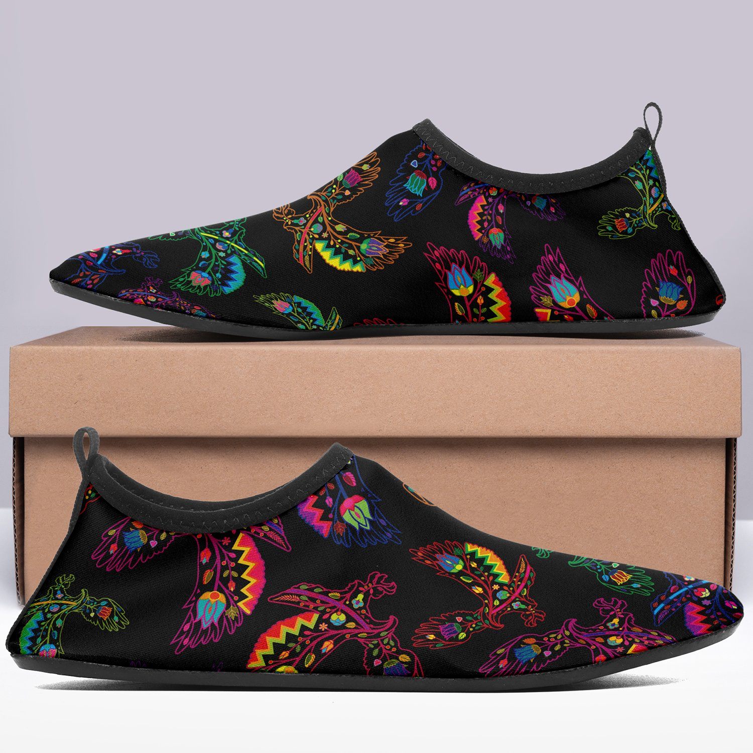 Floral Eagle Sockamoccs Kid's Slip On Shoes Herman