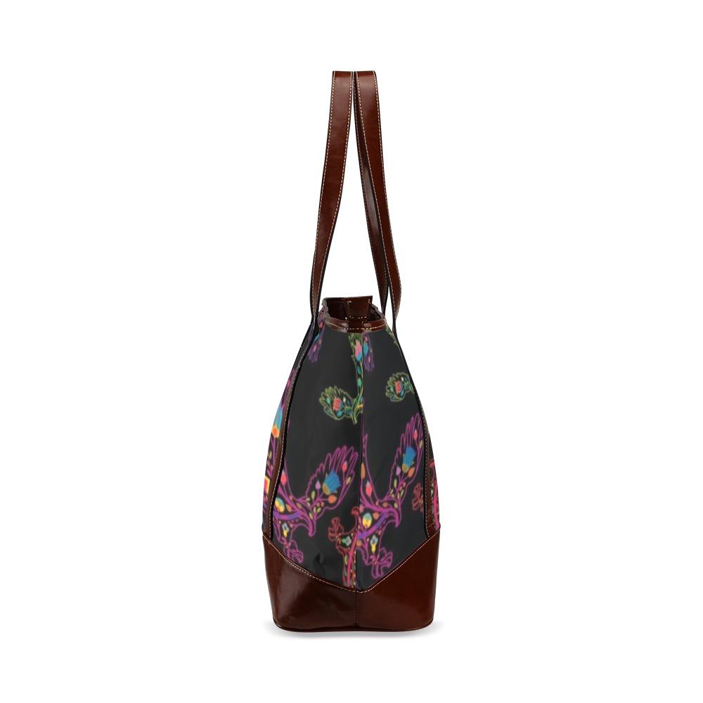 Floral Eagle Tote Handbag (Model 1642) handbag e-joyer