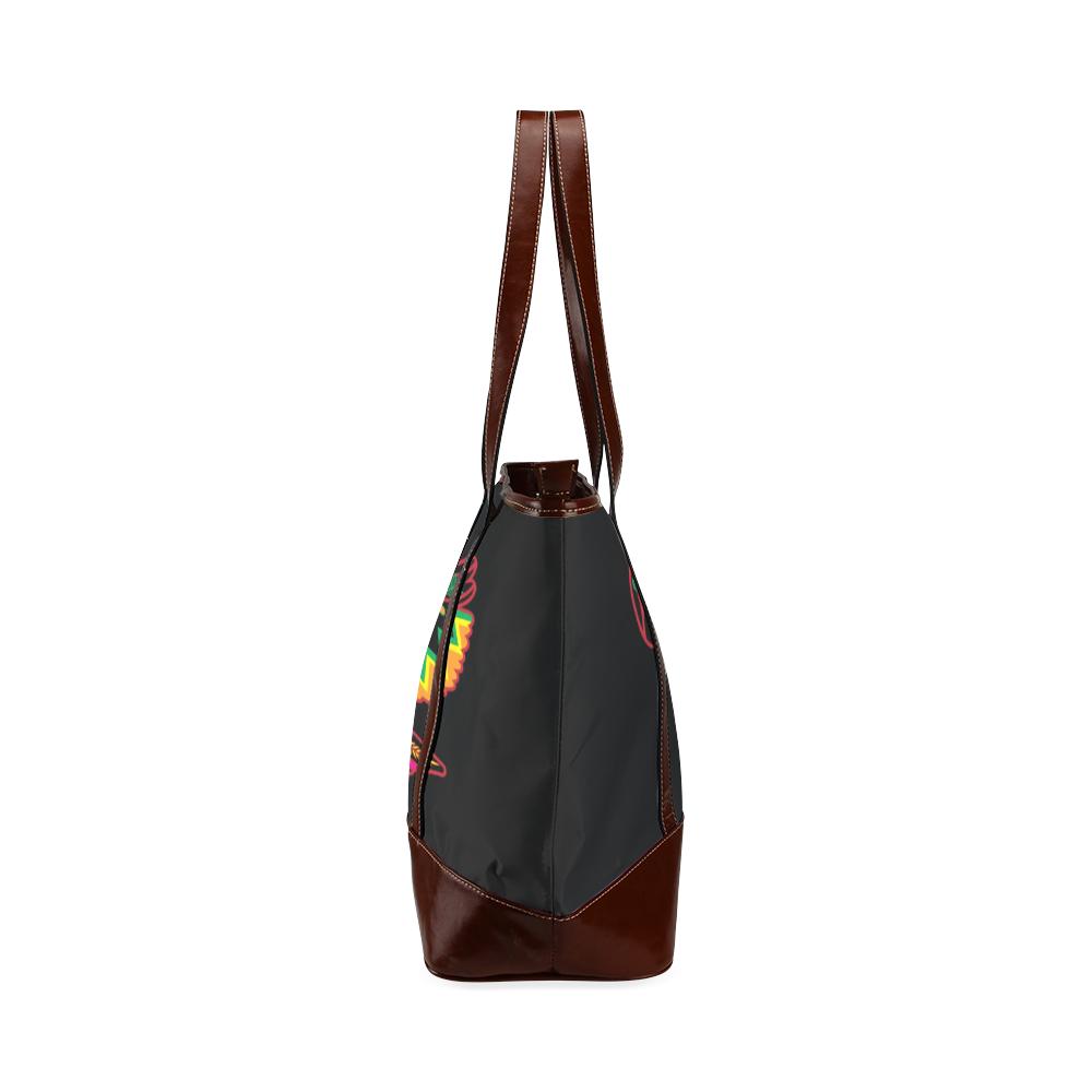 Floral Eagle Tote Handbag (Model 1642) Tote Handbags (1642) e-joyer