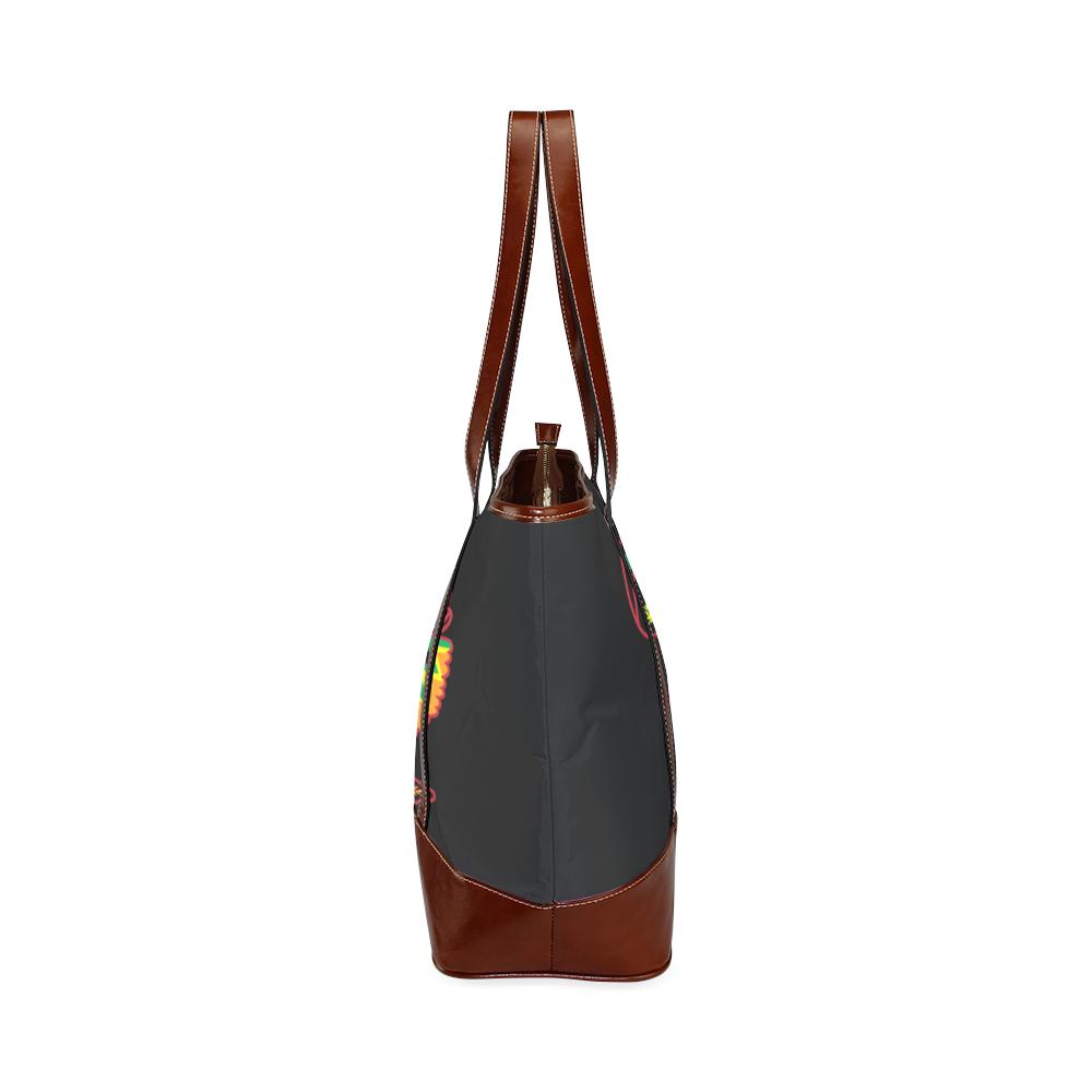 Floral Eagle Tote Handbag (Model 1642) Tote Handbags (1642) e-joyer