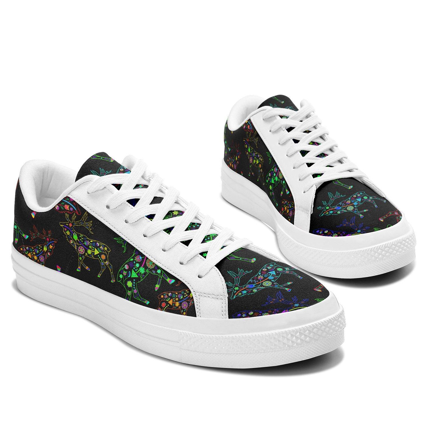 Floral Elk Aapisi Low Top Canvas Shoes White Sole aapisi Herman