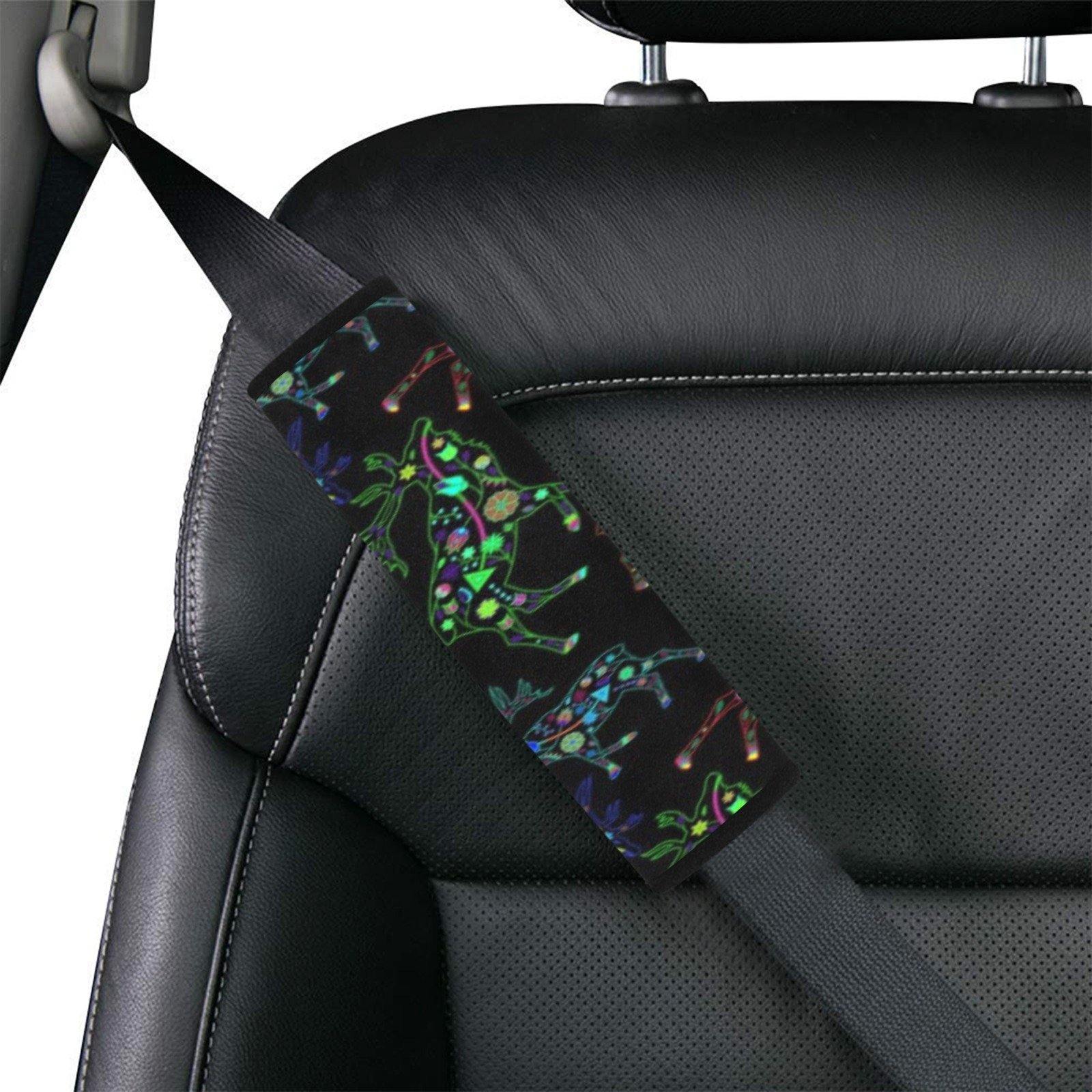 Floral Elk Car Seat Belt Cover 7''x12.6'' (Pack of 2) Car Seat Belt Cover 7x12.6 (Pack of 2) e-joyer