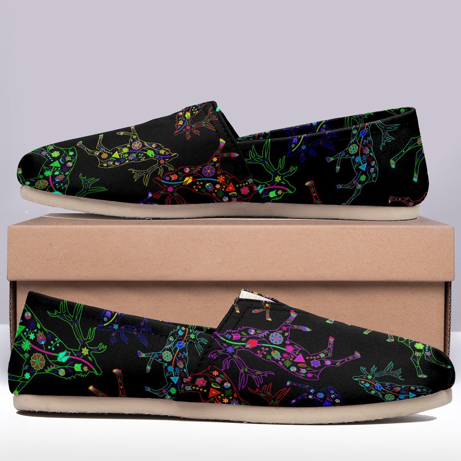 Floral Elk Casual Unisex Slip On Shoe Herman