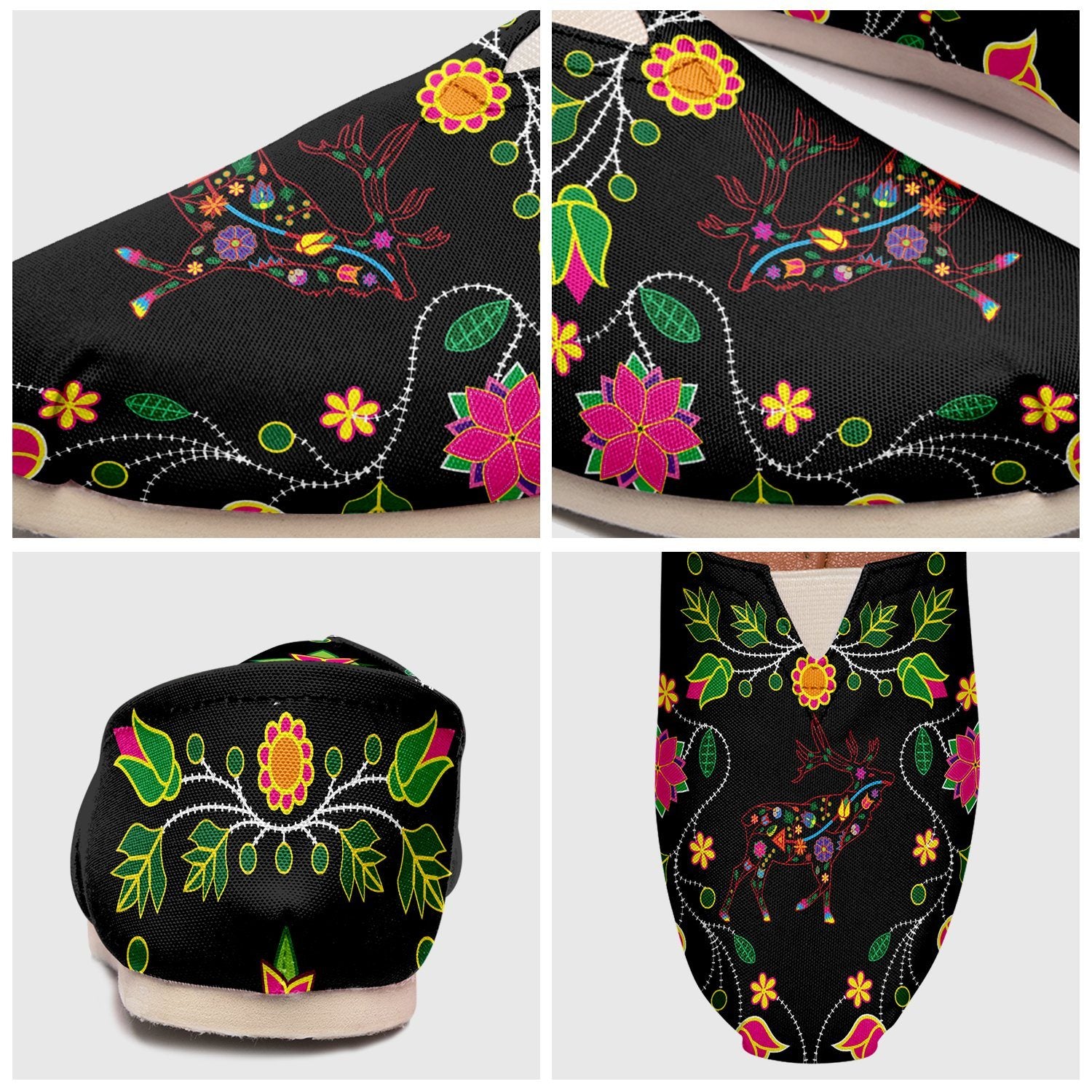 Floral Elk Casual Unisex Slip On Shoe Herman