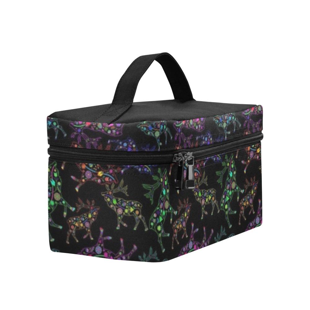 Floral Elk Cosmetic Bag/Large (Model 1658) Cosmetic Bag e-joyer