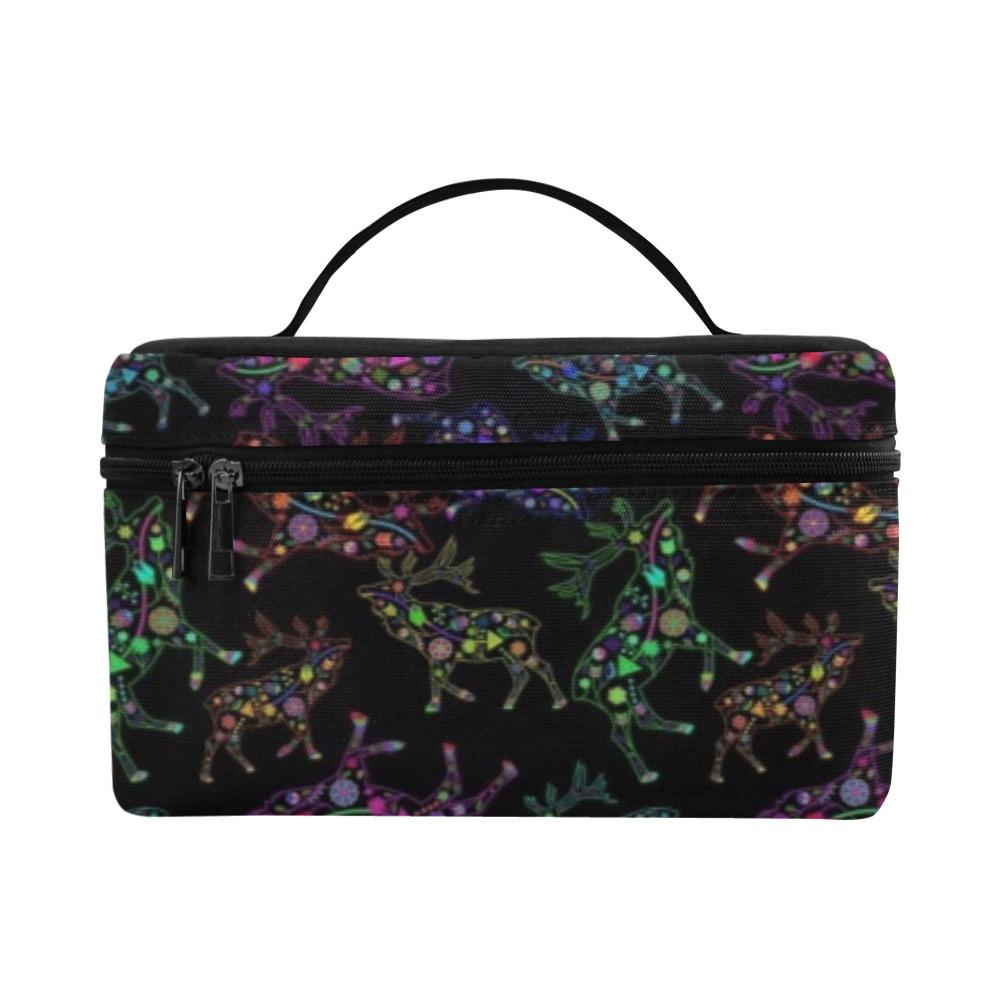 Floral Elk Cosmetic Bag/Large (Model 1658) Cosmetic Bag e-joyer