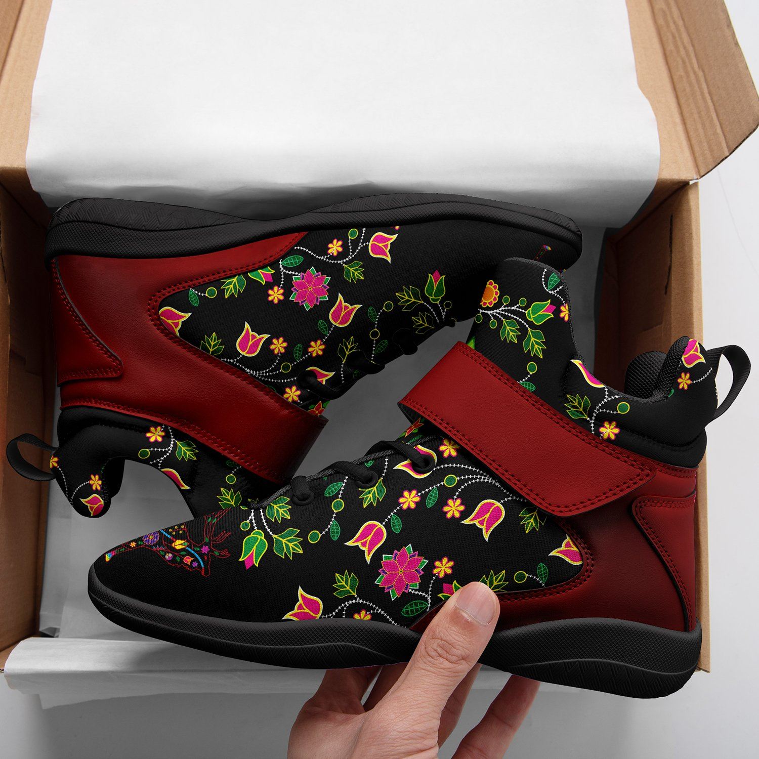 Floral Elk Ipottaa Basketball / Sport High Top Shoes 49 Dzine