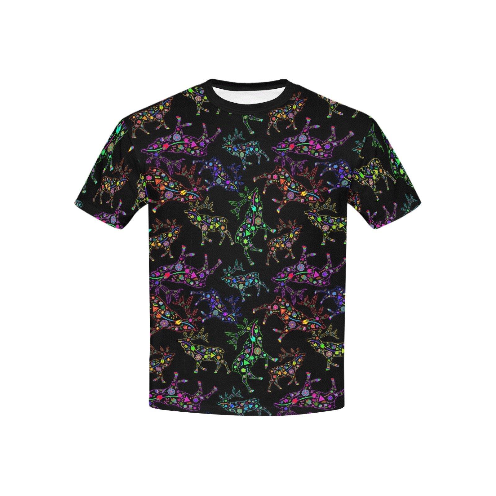 Floral Elk Kids' All Over Print T-shirt (USA Size) (Model T40) All Over Print T-shirt for Kid (T40) e-joyer