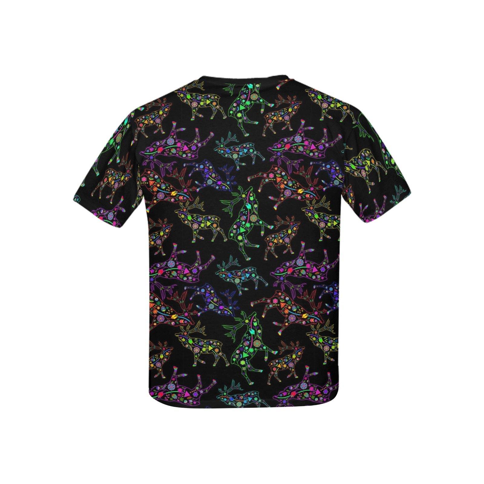 Floral Elk Kids' All Over Print T-shirt (USA Size) (Model T40) All Over Print T-shirt for Kid (T40) e-joyer