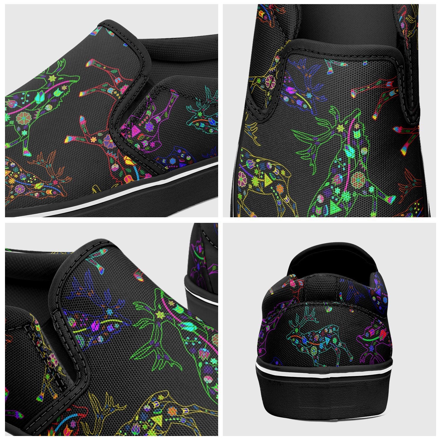 Floral Elk Otoyimm Canvas Slip On Shoes otoyimm Herman