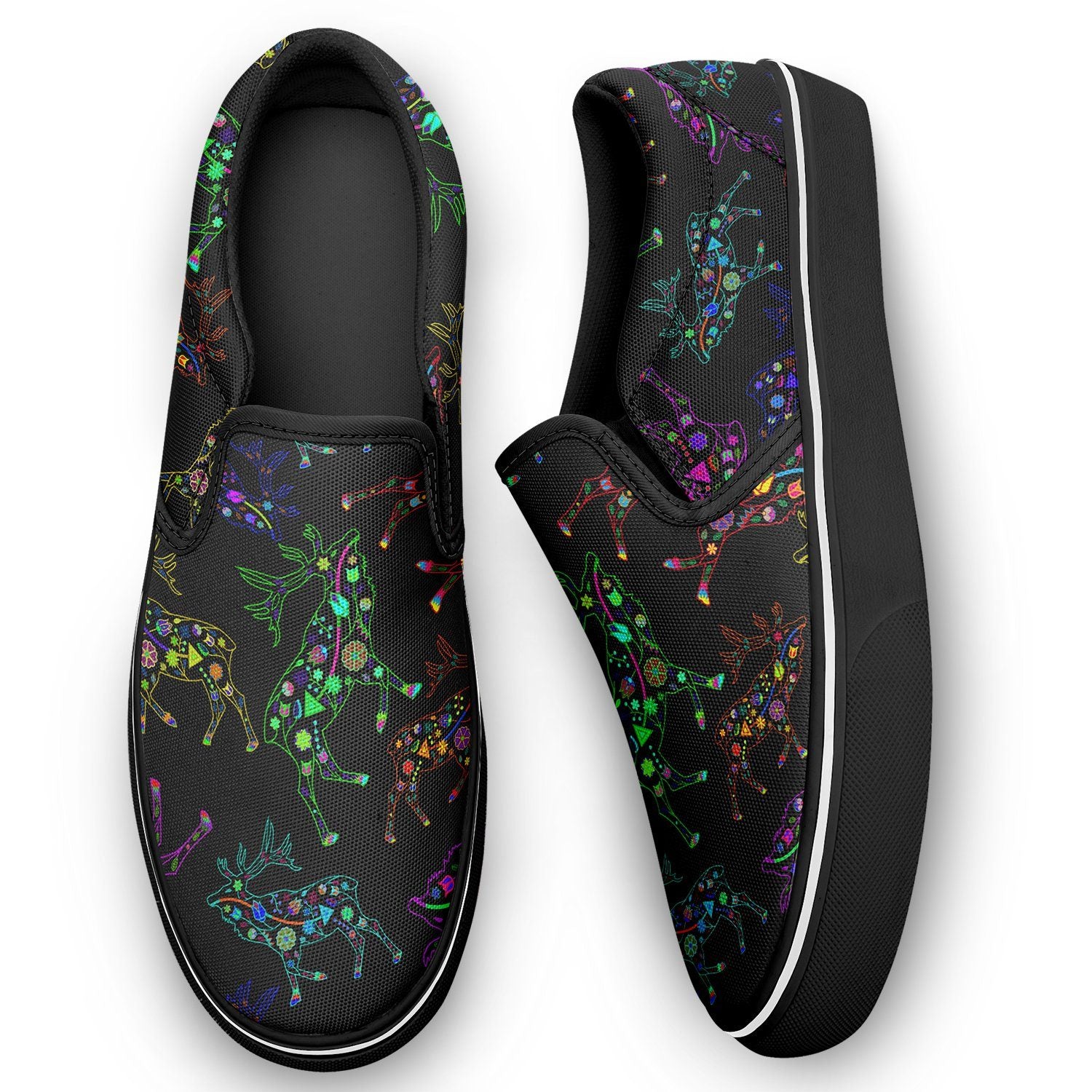 Floral Elk Otoyimm Canvas Slip On Shoes otoyimm Herman
